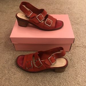 Intentionally Blank Jill Sandals in Red